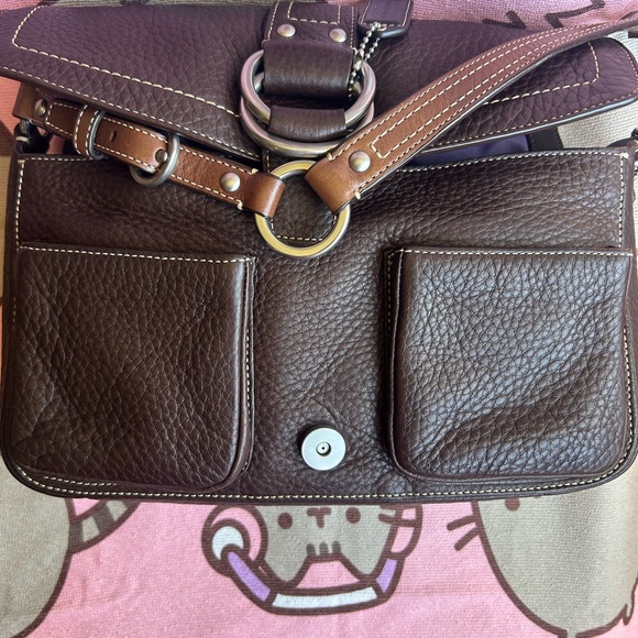 Gorgeous vintage Coach Chelsea brown pebbled leather shoulder bag F10893 - Picture 7 of 13
